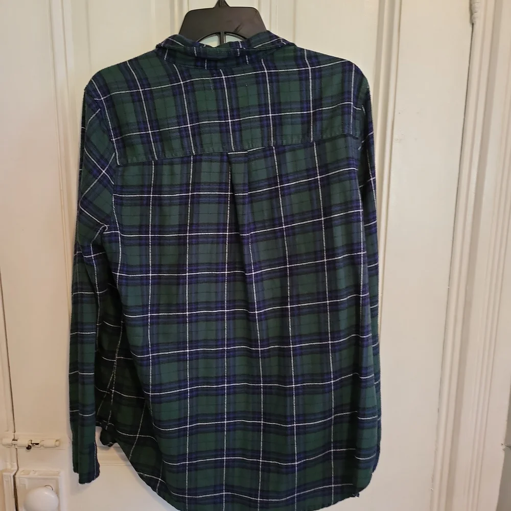 Hollister womenβs size L flannel Boyfriend Fit - Picture 4 of 8